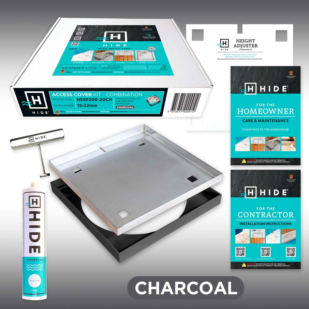HIDE Skimmer Lid Bond Free Charcoal