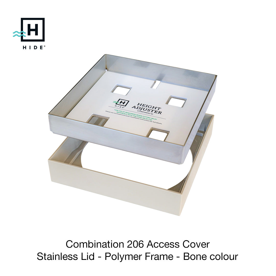 HIDE Access Cover Stainless Steel Bone Colour