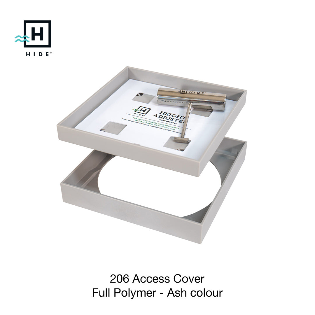 HIDE Access Cover No Earthing Required Ash Colour
