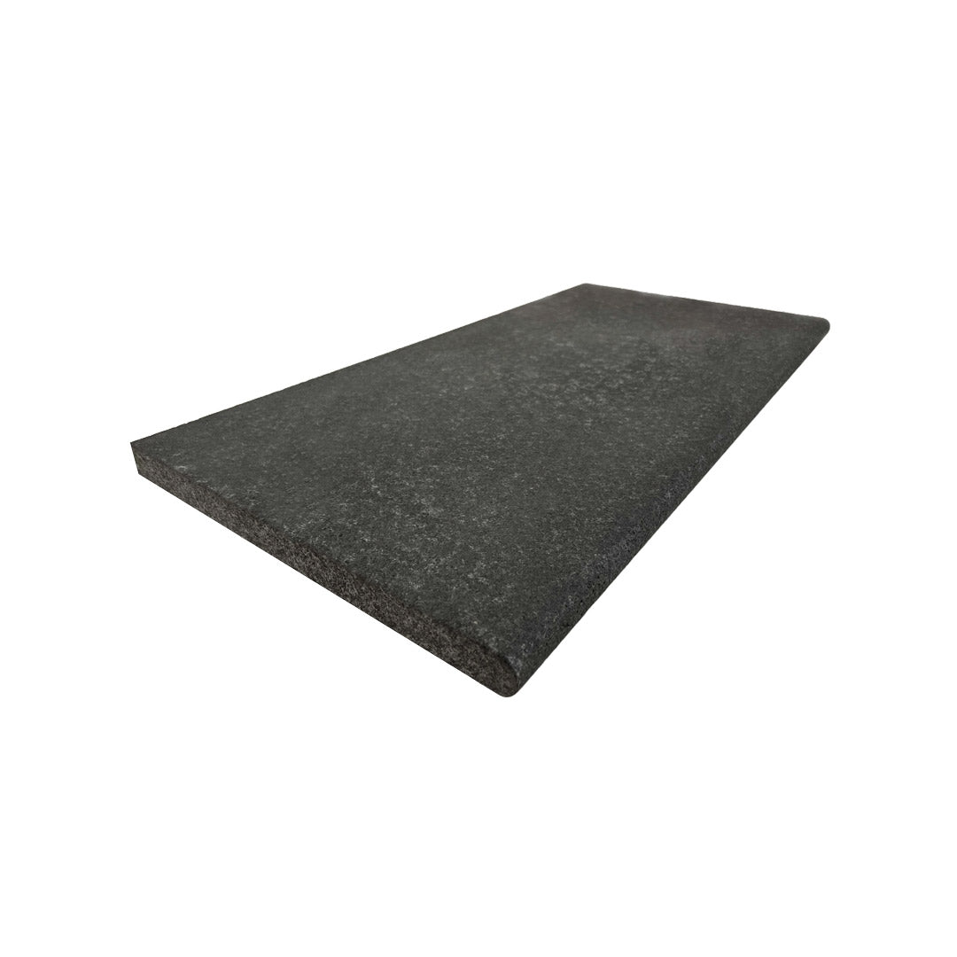 Black Granite Bullnose Pavers Flamed