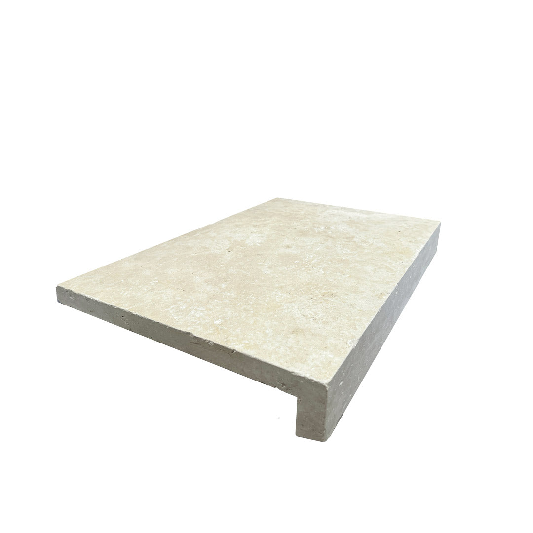 Travertine Pool Coping Drop Face in Classic 30mm