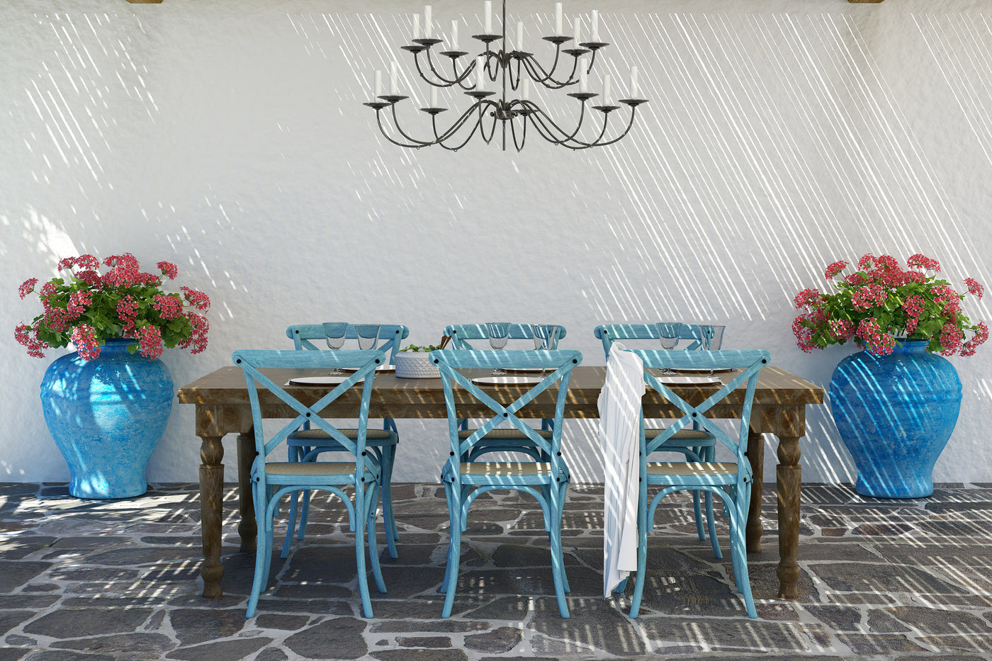 Crazy Pave Tiles Santorini