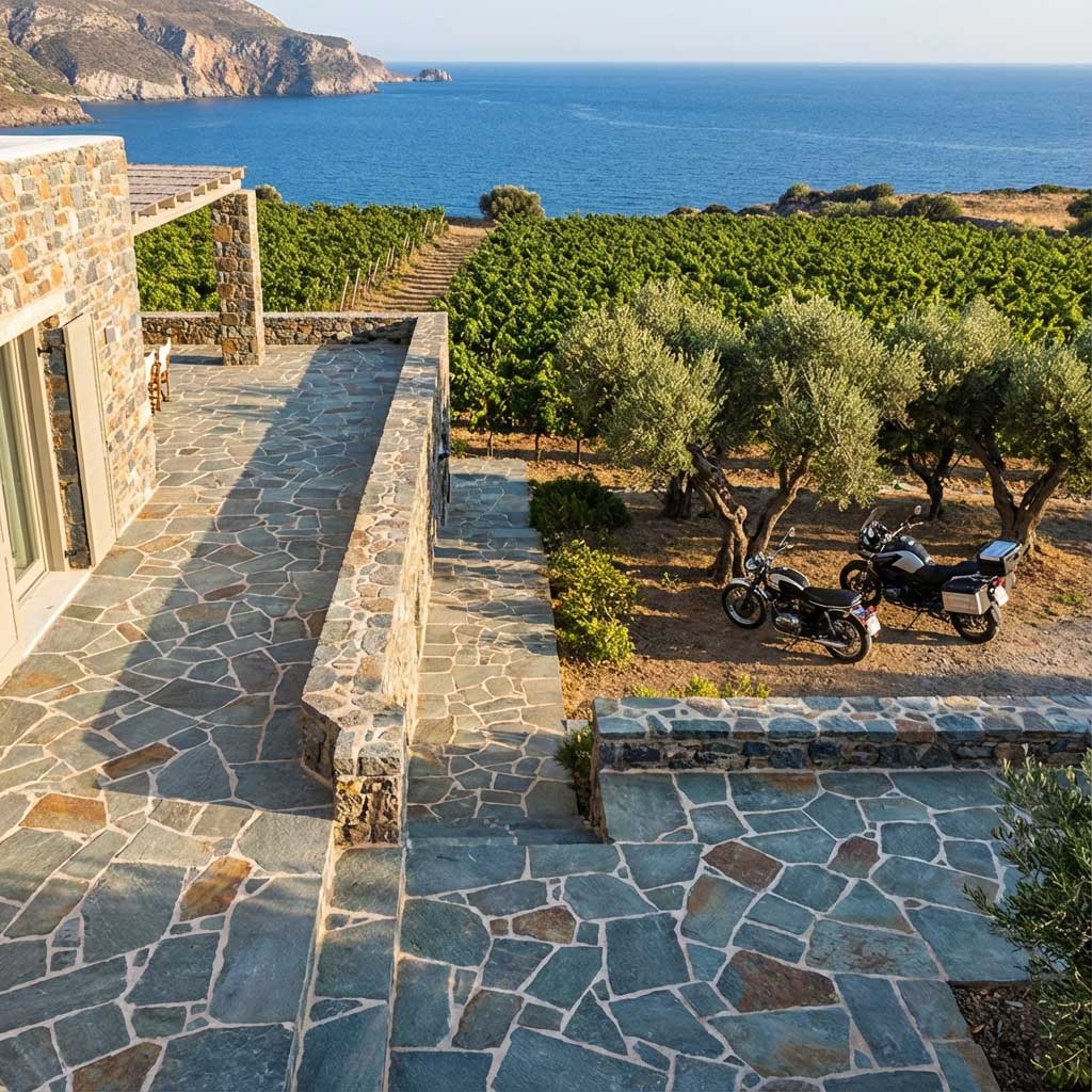 Random Paving in Vineyard