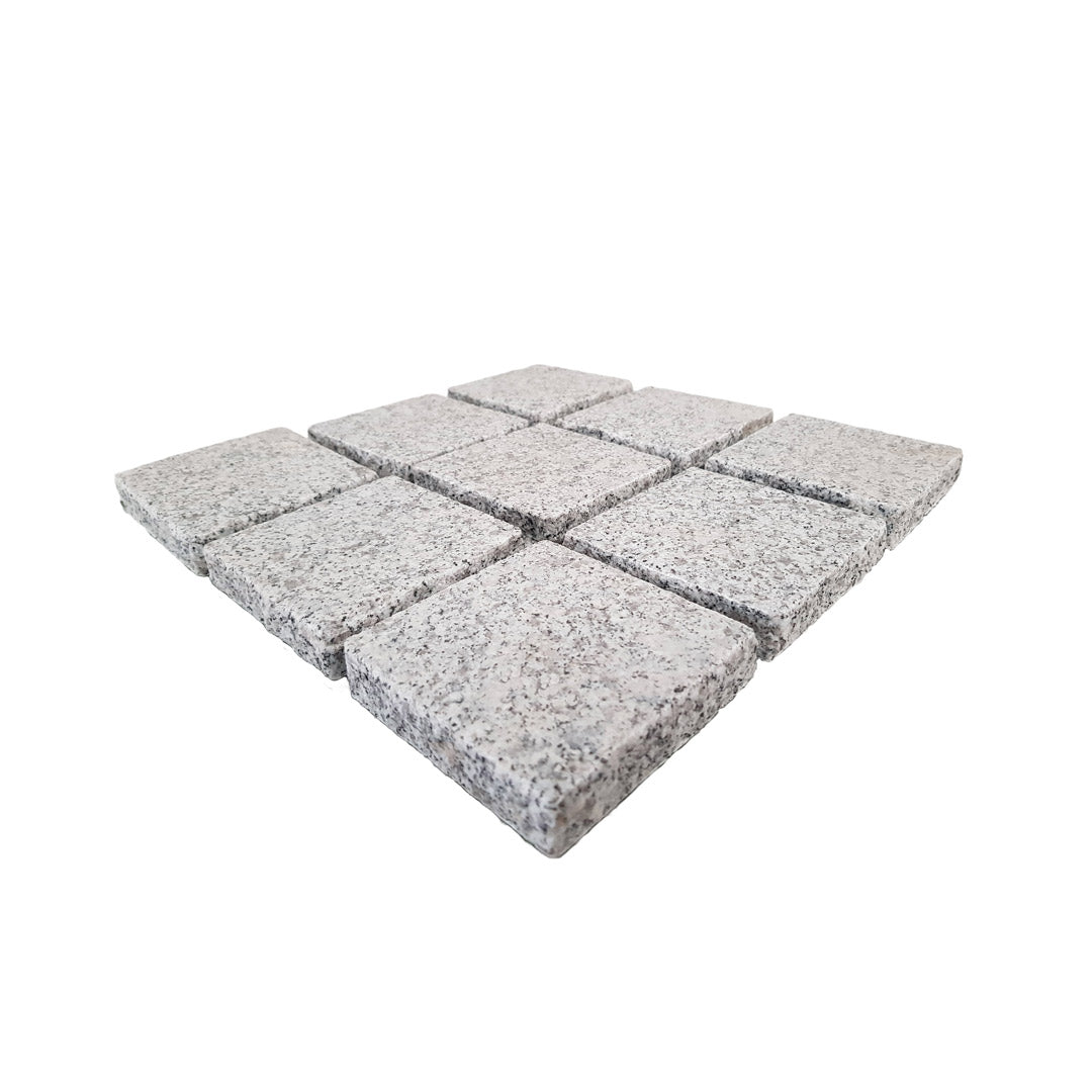 Granite Cobblestones Flamed White