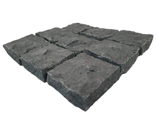  Cobblestones Natural Split Black Granite