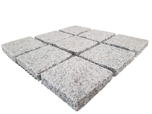 White Granite Cobblestones Exfoliated