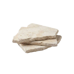 Classic Travertine Crazy Paving Pieces Stack
