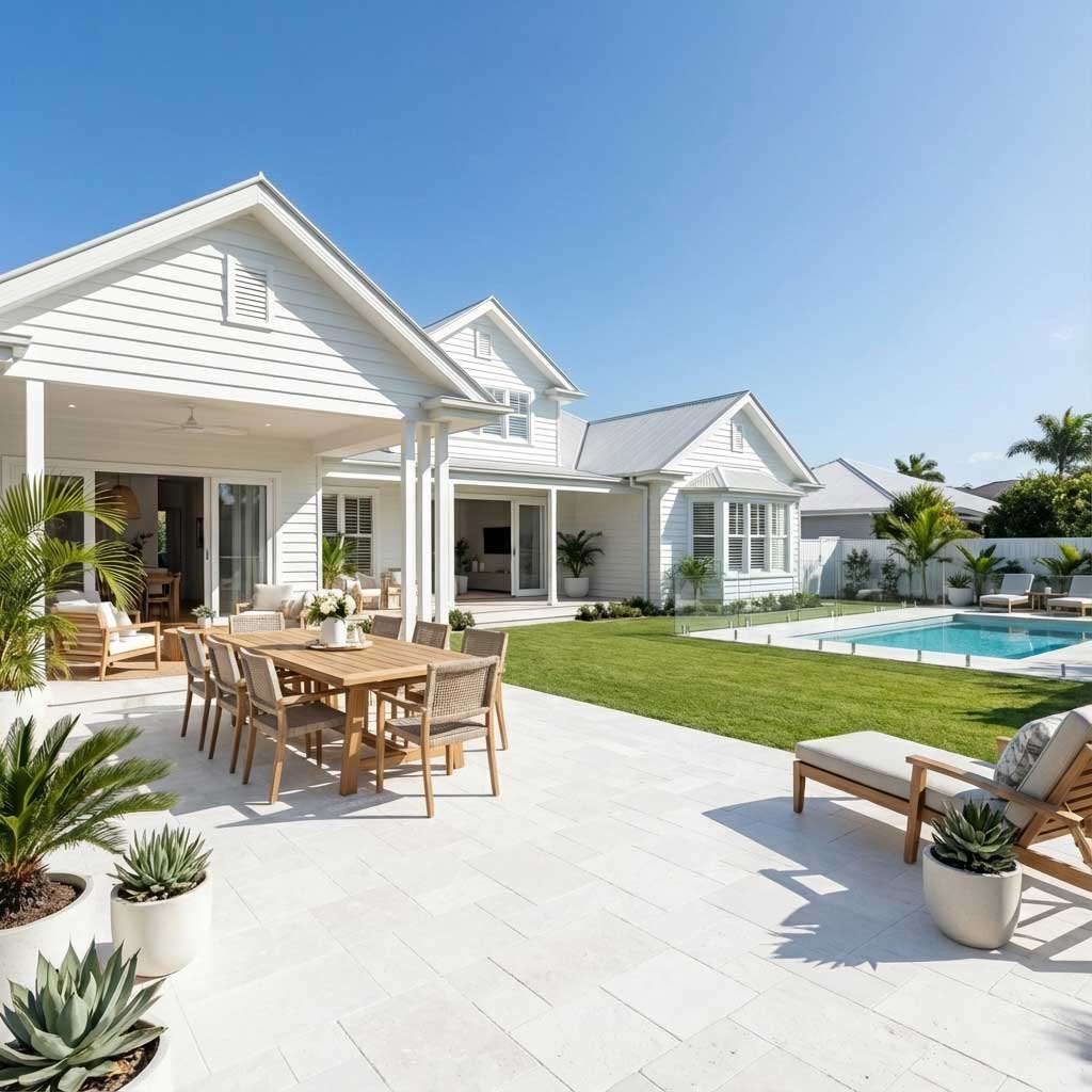 Crema White Limestone French Pattern