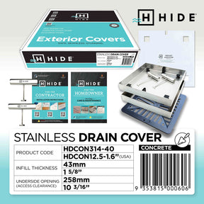 HIDE Concrete Drain Cover Kit 314 mm