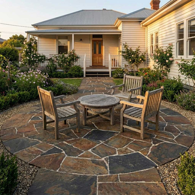 Rusty Slate Crazy Paving