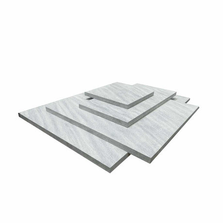 Vale Grey French Pattern Tiles Stacked Vertically