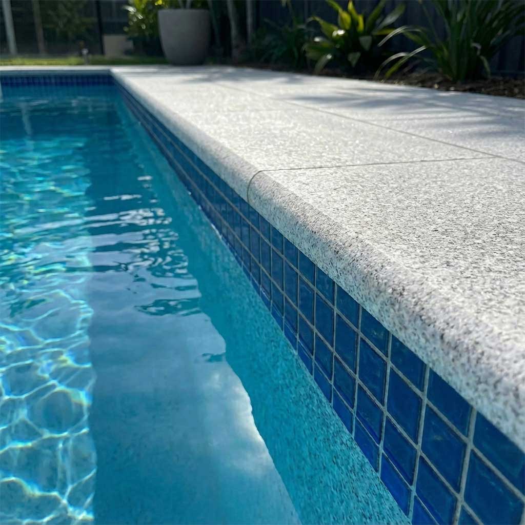 White Granite Bullnose Pavers Flamed