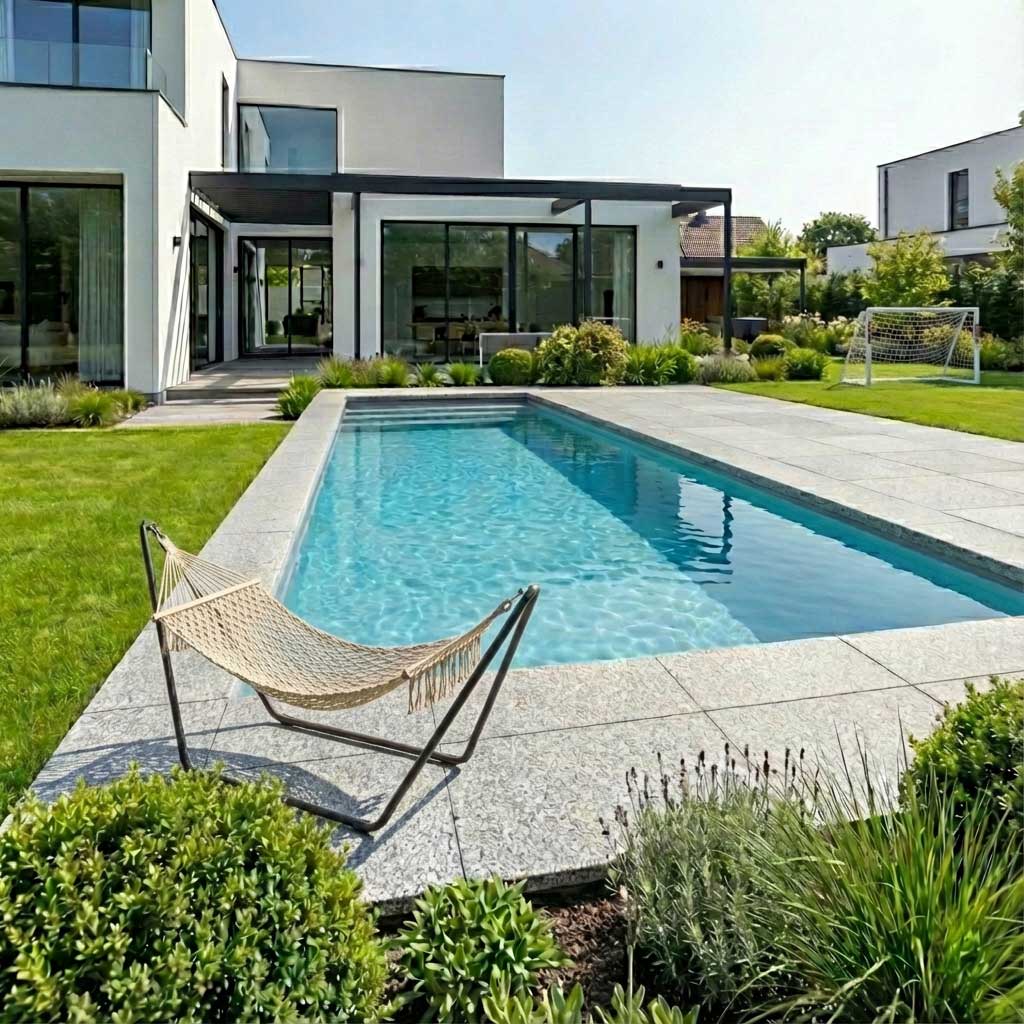 White Granite Drop Edge Pool CopingTiles