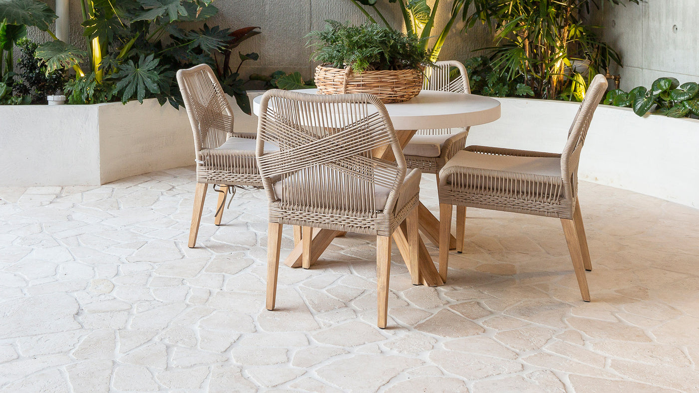 Limestone Crazy Paving Crema White