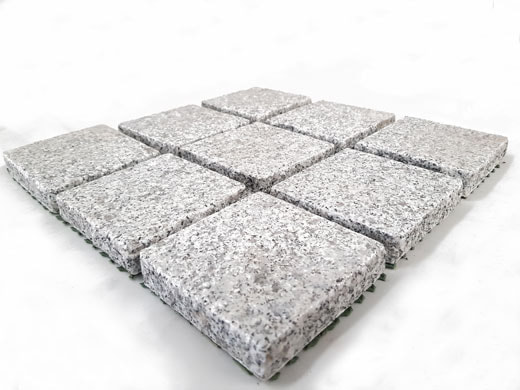 White Granite Cobblestones Exfoliated