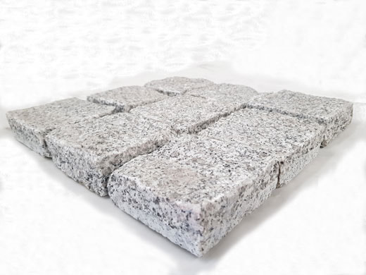White Granite Cobblestones Natural Split